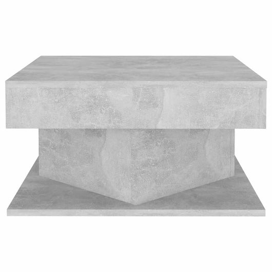 Tavolino da Salotto-Tavolino da soggiorno Grigio Cemento 57x57x30cm Legno Multistrato
