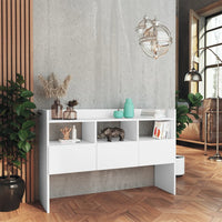 Credenza Bianca 120x30,5x70 cm in Legno Multistrato 808377