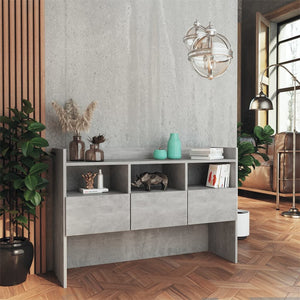 Credenza-Buffet-Armadio da cucina Grigio Cemento 105x30x70 cm in Legno Multistrato