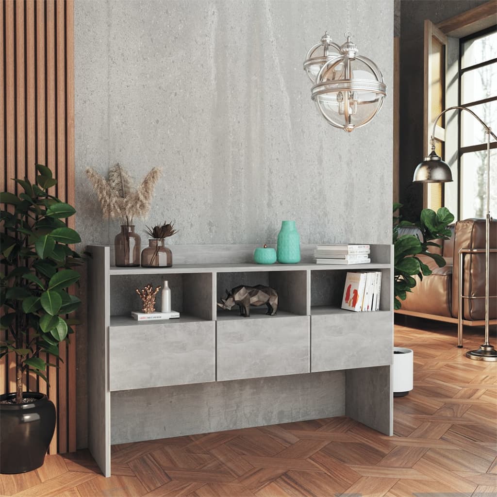 Credenza Grigio Cemento 105x30x70 cm in Legno Multistrato 808381