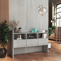 Credenza Grigio Cemento 105x30x70 cm in Legno Multistrato 808381