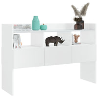 Credenza Bianco Lucido 105x30x70 cm in Legno Multistrato 808383