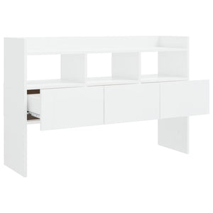 Credenza Bianco Lucido 105x30x70 cm in Legno Multistrato 808383