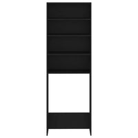 Mobile per Lavatrice Nero 64x24x190 cm