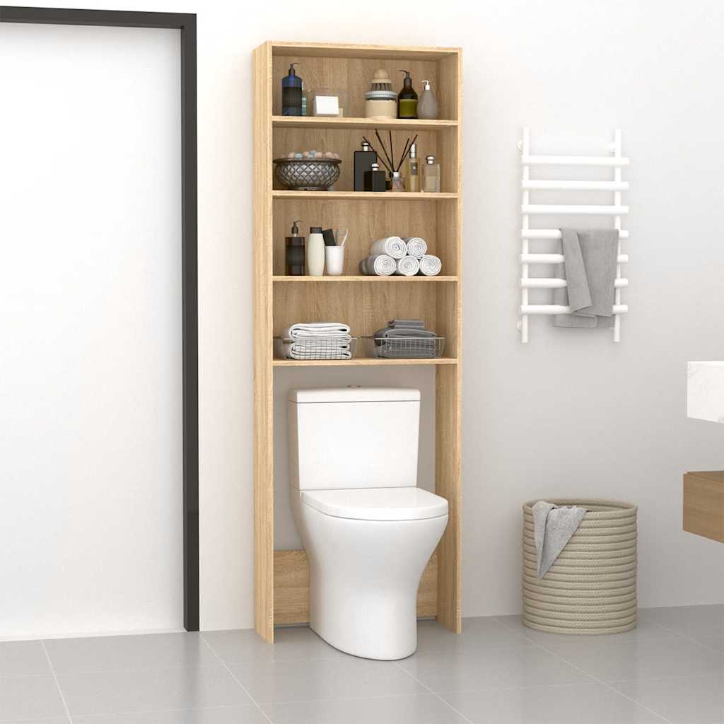 Mobile per Lavatrice Rovere Sonoma 64x24x190 cm 808407