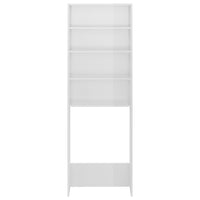 Mobile per Lavatrice Bianco Lucido 64x24x190 cm 808410