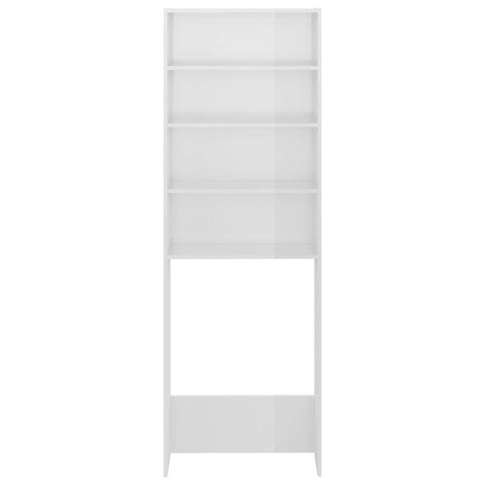 Mobile per Lavatrice Bianco Lucido 64x24x190 cm 808410