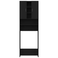 Mobile per Lavatrice Nero 64x25,5x190 cm 808423