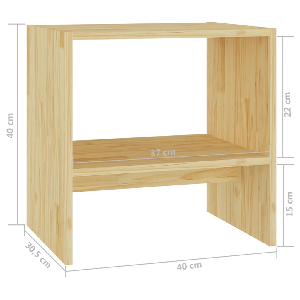 Comodini 2 pz 40x30,5x40 cm in Legno Massello di Pino cod mxl 30903