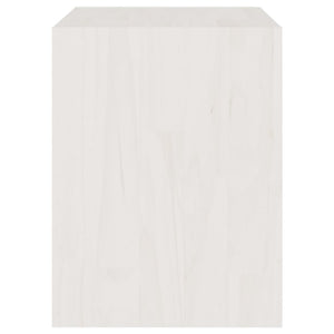 Comodini 2 pz Bianchi 40x30,5x40 cm in Legno Massello di Pino 808056