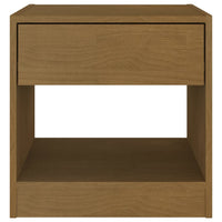 Comodini 2 pz 40x31x40 cm Marrone Miele Legno Massello di Pino cod mxl 31019