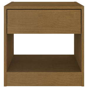 Comodini 2 pz 40x31x40 cm Marrone Miele Legno Massello di Pino cod mxl 31019