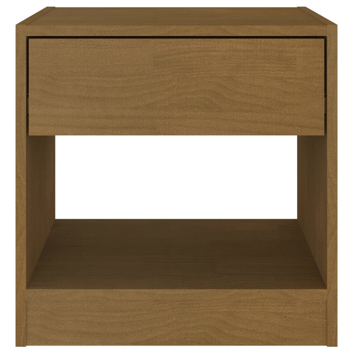 Comodini 2 pz 40x31x40 cm Marrone Miele Legno Massello di Pino cod mxl 31019