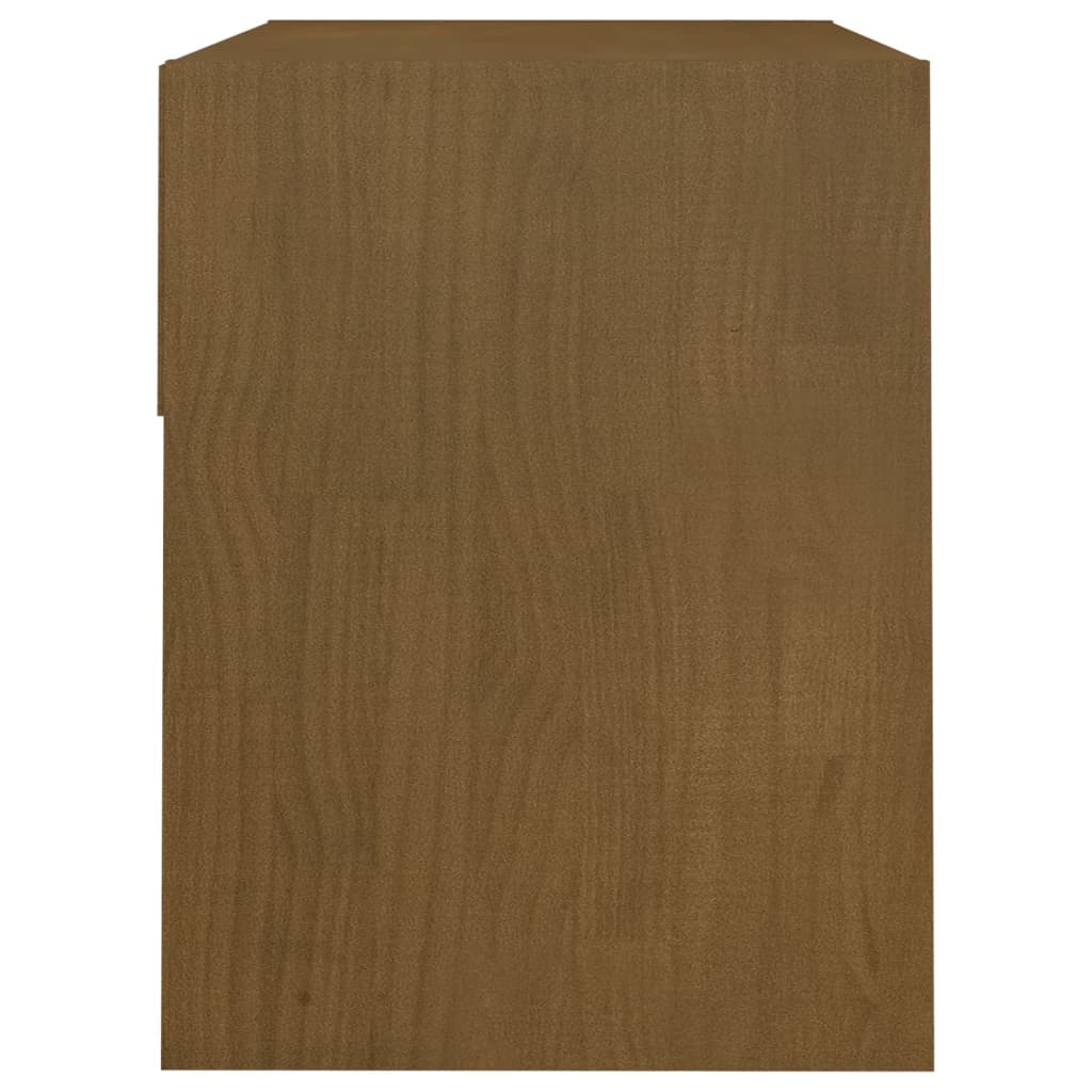 Comodini 2 pz 40x31x40 cm Marrone Miele Legno Massello di Pino cod mxl 31019