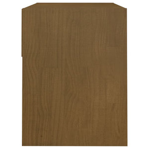 Comodini 2 pz 40x31x40 cm Marrone Miele Legno Massello di Pino cod mxl 31019