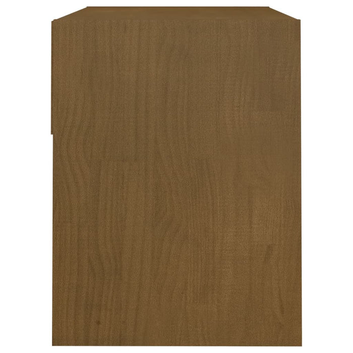 Comodini 2 pz 40x31x40 cm Marrone Miele Legno Massello di Pino cod mxl 31019