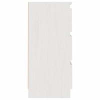 Comodini 2 pz Bianchi 40x29,5x64 cm in Legno Massello di Pino 808086