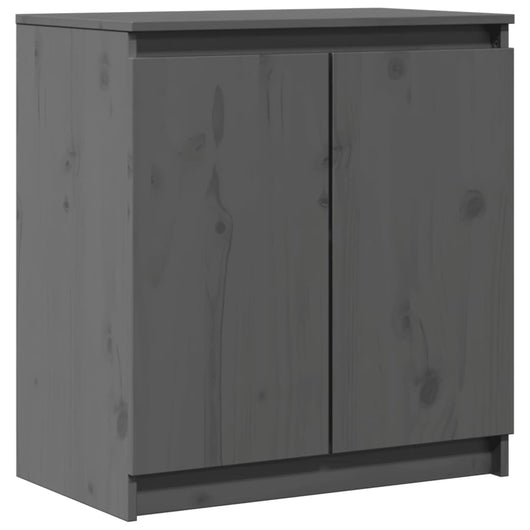 Armadietto Grigio 60x36x65 cm in Legno Massello di Pino 808100