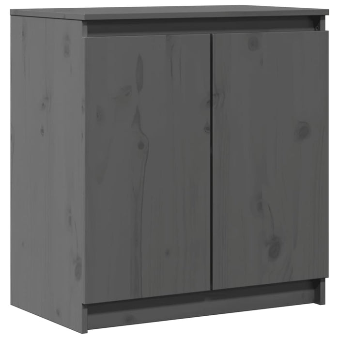 Armadietto Grigio 60x36x65 cm in Legno Massello di Pino 808100