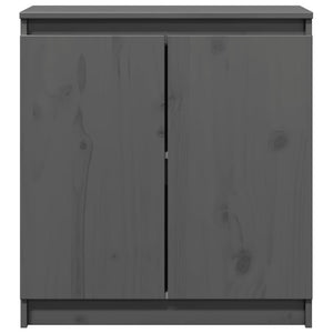 Armadietto Grigio 60x36x65 cm in Legno Massello di Pino 808100