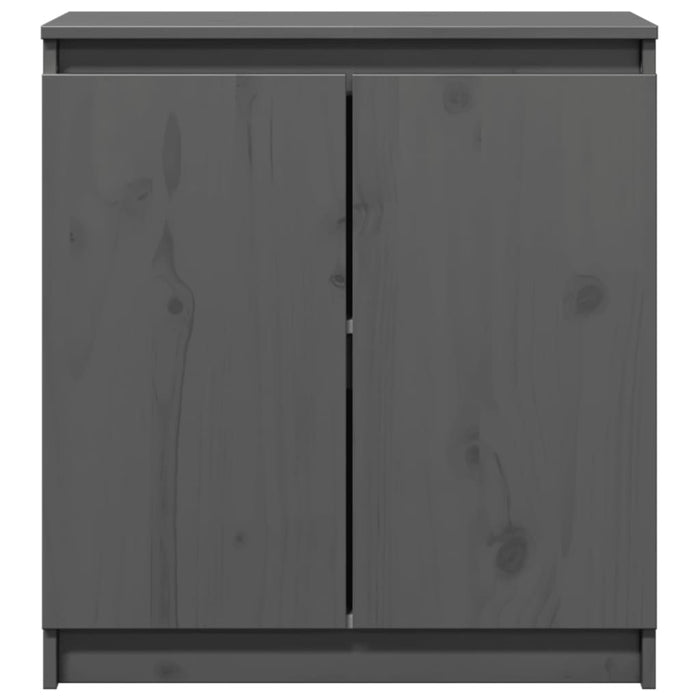 Armadietto Grigio 60x36x65 cm in Legno Massello di Pino 808100
