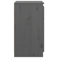 Armadietto Grigio 60x36x65 cm in Legno Massello di Pino 808100