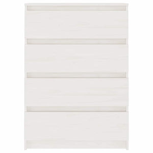 Credenza-Buffet-Armadio da cucina Bianca 60x36x84 cm in Legno Massello di Pino