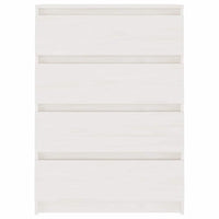 Credenza Bianca 60x36x84 cm in Legno Massello di Pino 808104