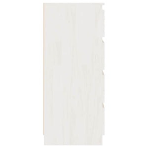 Credenza Bianca 60x36x84 cm in Legno Massello di Pino 808104