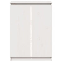 Credenza Bianca 60x36x84 cm in Legno Massello di Pino 808109