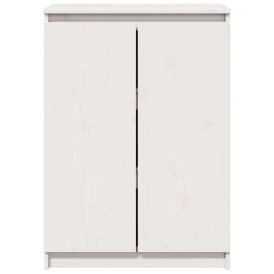 Credenza Bianca 60x36x84 cm in Legno Massello di Pino 808109