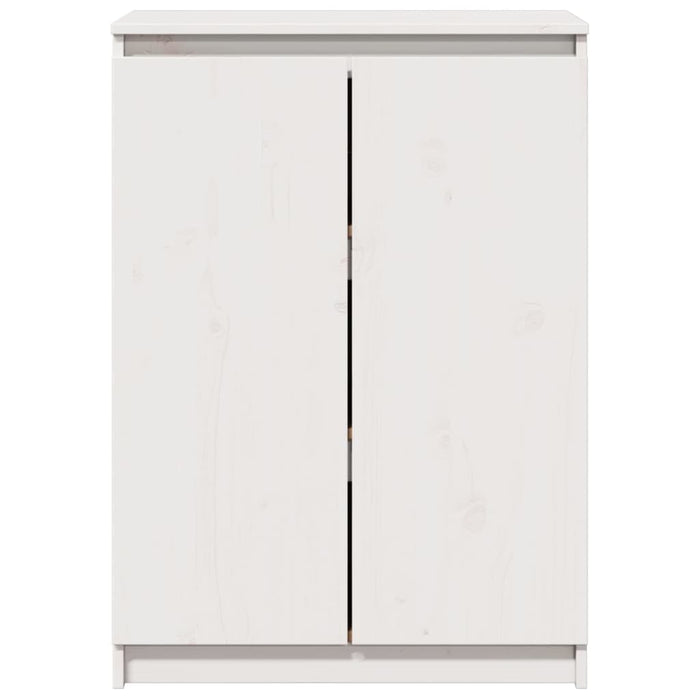 Credenza Bianca 60x36x84 cm in Legno Massello di Pino 808109