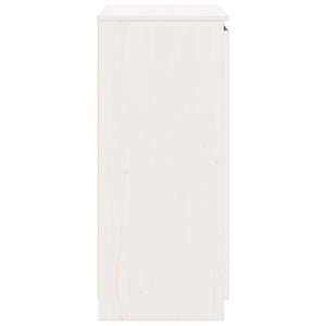 Credenza Bianca 60x36x84 cm in Legno Massello di Pino 808109