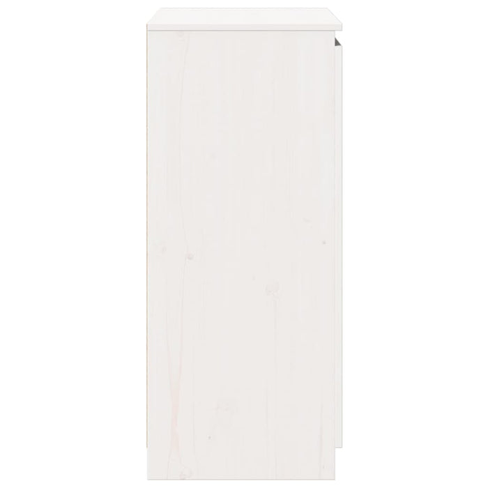 Credenza Bianca 60x36x84 cm in Legno Massello di Pino 808109