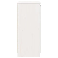 Credenza Bianca 60x36x84 cm in Legno Massello di Pino