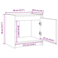 Comodini 2 pz 40x30,5x40 cm in Legno Massello di Pino 808114