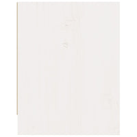 Comodino-Tavolino da notte Bianco 40x30,5x40 cm in Legno Massello di Pino 405478