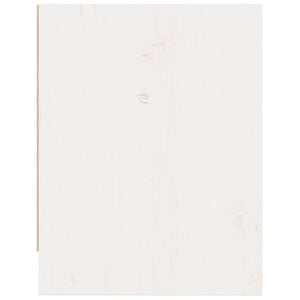 Comodini 2 pz Bianchi 40x30,5x40 cm in Legno Massello di Pino 808116