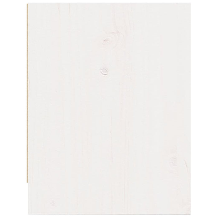 Comodini 2 pz Bianchi 40x30,5x40 cm in Legno Massello di Pino 808116