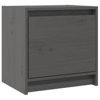 Comodini 2 pz Grigi 40x30,5x40 cm in Legno Massello di Pino cod mxl 30502