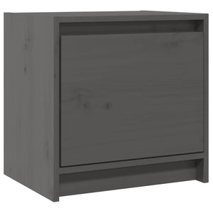 Comodini 2 pz Grigi 40x30,5x40 cm in Legno Massello di Pino cod mxl 30502