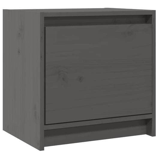Comodini 2 pz Grigi 40x30,5x40 cm in Legno Massello di Pino cod mxl 30502