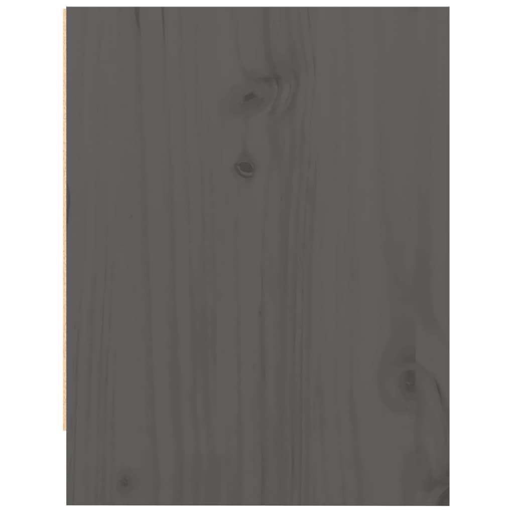 Comodini 2 pz Grigi 40x30,5x40 cm in Legno Massello di Pino 808118