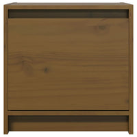 Comodino Marrone Ambra 40x30,5x40 cm in Legno Massello di Pino 808119