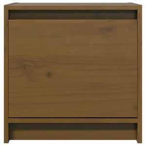 Comodino Marrone Ambra 40x30,5x40 cm in Legno Massello di Pino 808119