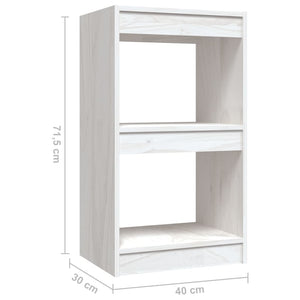 Libreria Bianca 40x30x71,5 cm in Legno Massello di Pino cod mxl 22933