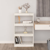 Libreria/Divisorio Bianco 60x30x103,5 cm Legno Massello di Pino cod mxl 11887