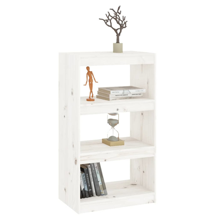 Libreria/Divisorio Bianco 60x30x103,5 cm Legno Massello di Pino cod mxl 11887
