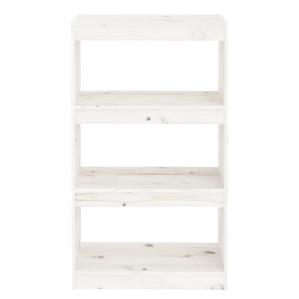Libreria/Divisorio Bianco 60x30x103,5 cm Legno Massello di Pino cod mxl 11887