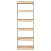 Libreria/Divisorio Grigio 60x30x167,5 cm in Massello di Pino